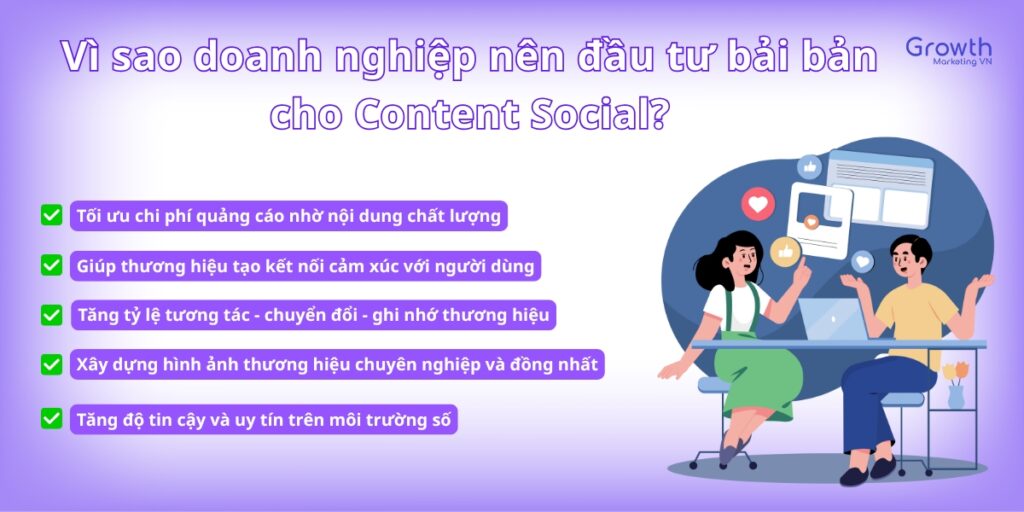 Các doanh nghiệp nên đầu tư bài bản cho content social